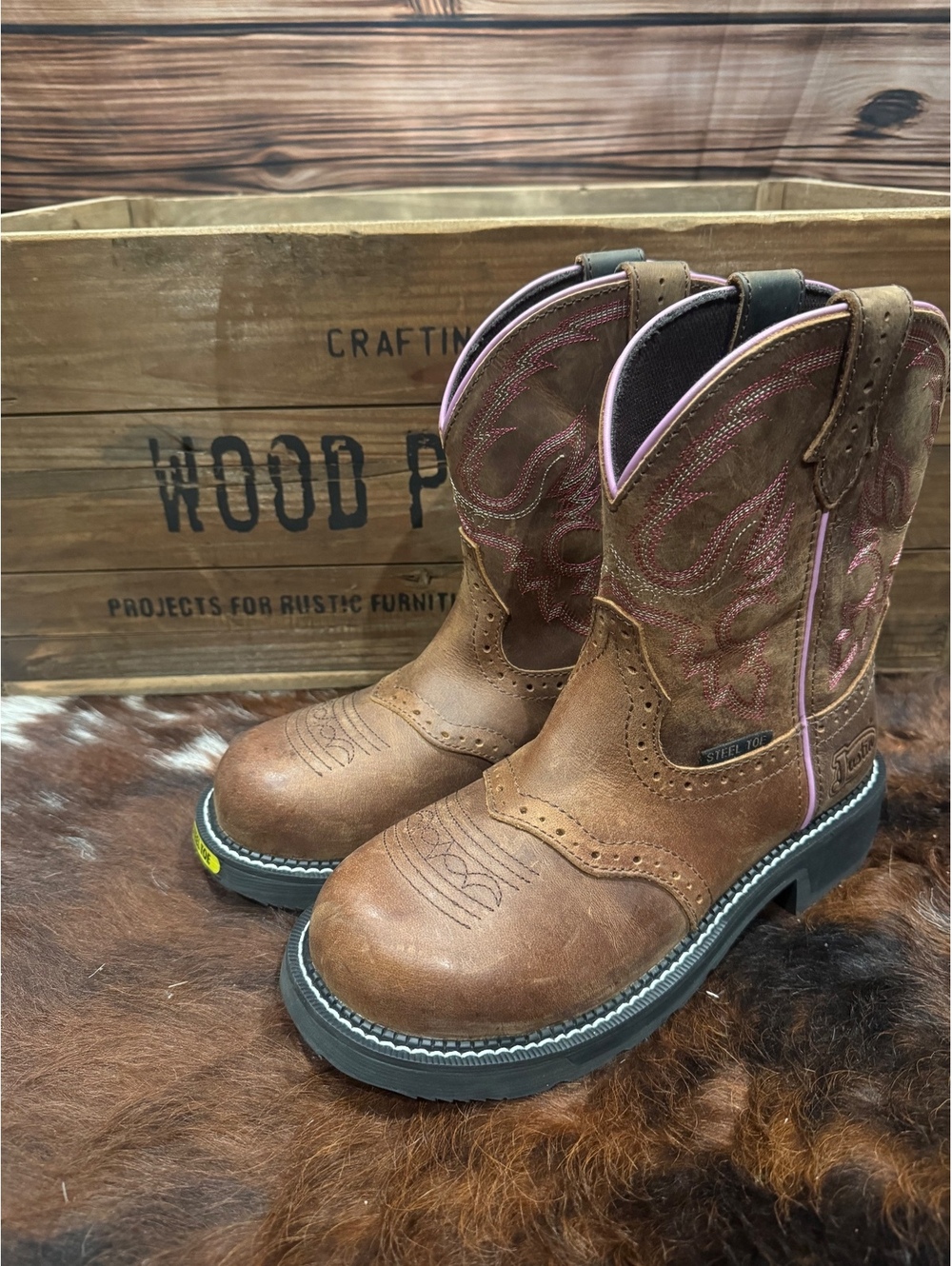 NEW Justin Wanette Steel-Toe Work Boots – Women’s Size 8½ B